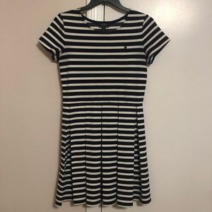 Striped girls’ polo dress